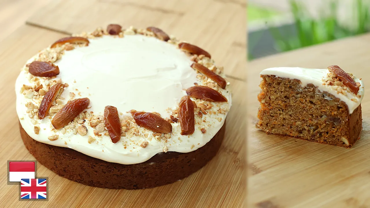 Cake Kurma dan Creamcheese Frosting